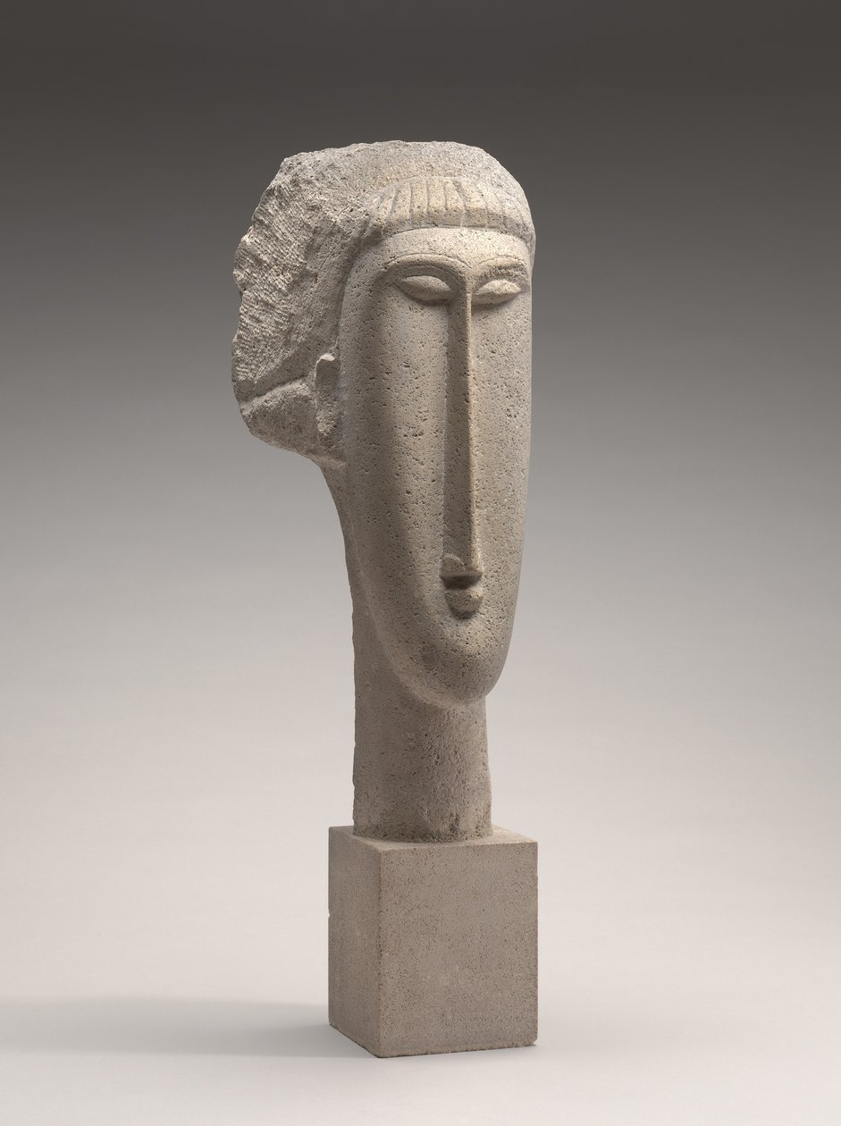 Hoved af en kvinde, ca. 1910-1911 (kalksten) af Amedeo Modigliani