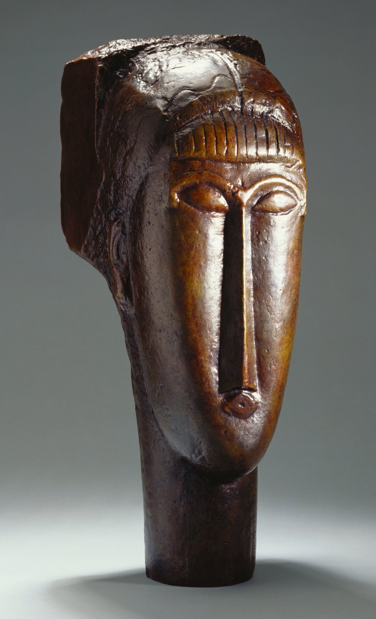 Hoved af en kvinde med frynser af Amedeo Modigliani