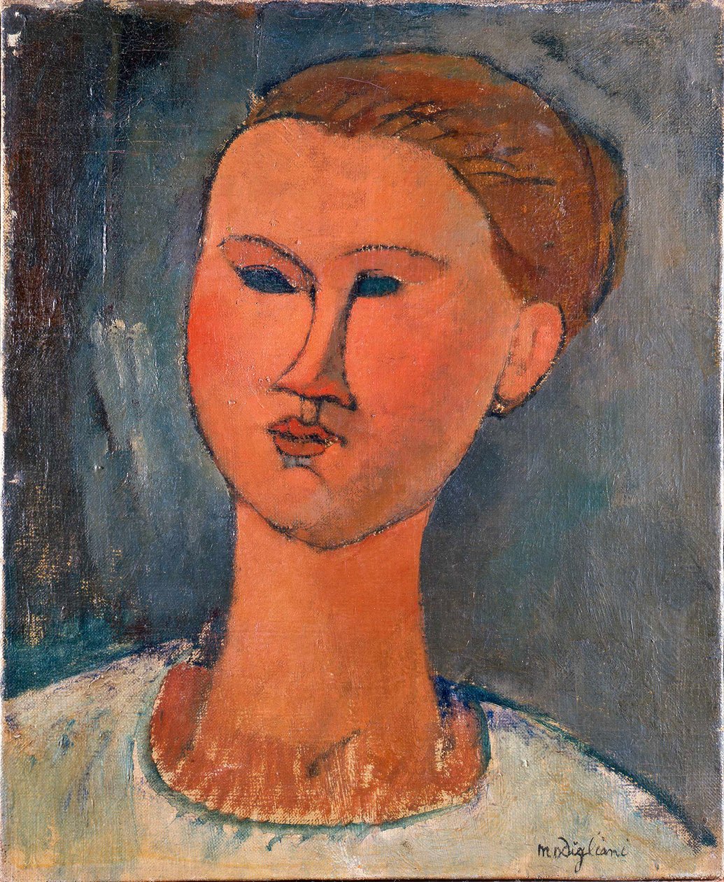 Hovedet af en ung kvinde af Amedeo Modigliani
