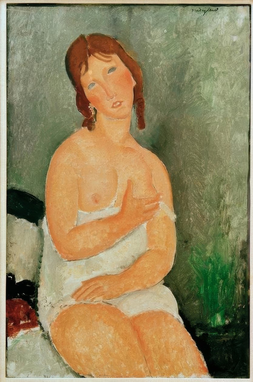 Ung kvinde siddende af Amedeo Modigliani