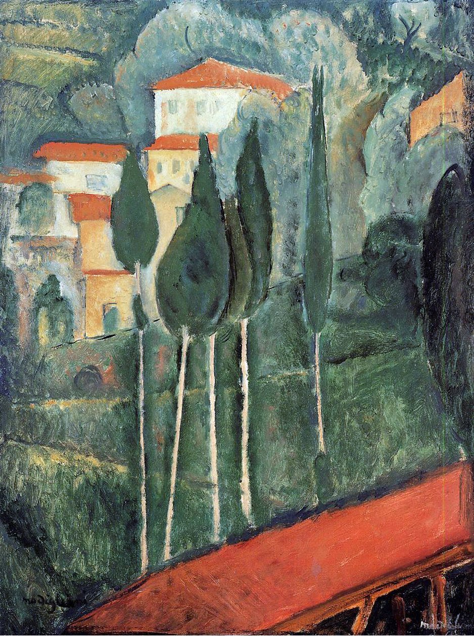 Landskab, Sydfrankrig af Amedeo Modigliani