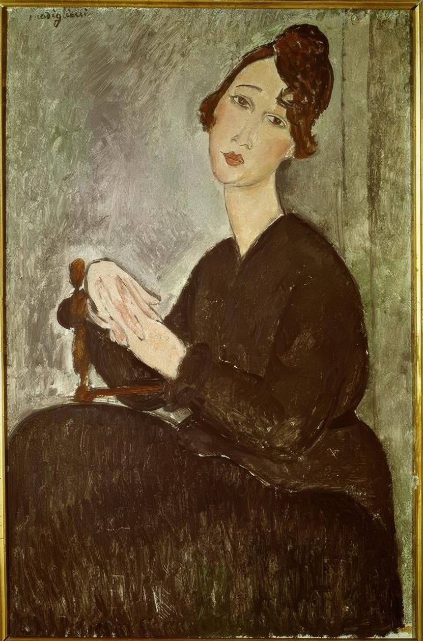 Portræt af Dédie (Odette Hayden) af Amedeo Modigliani