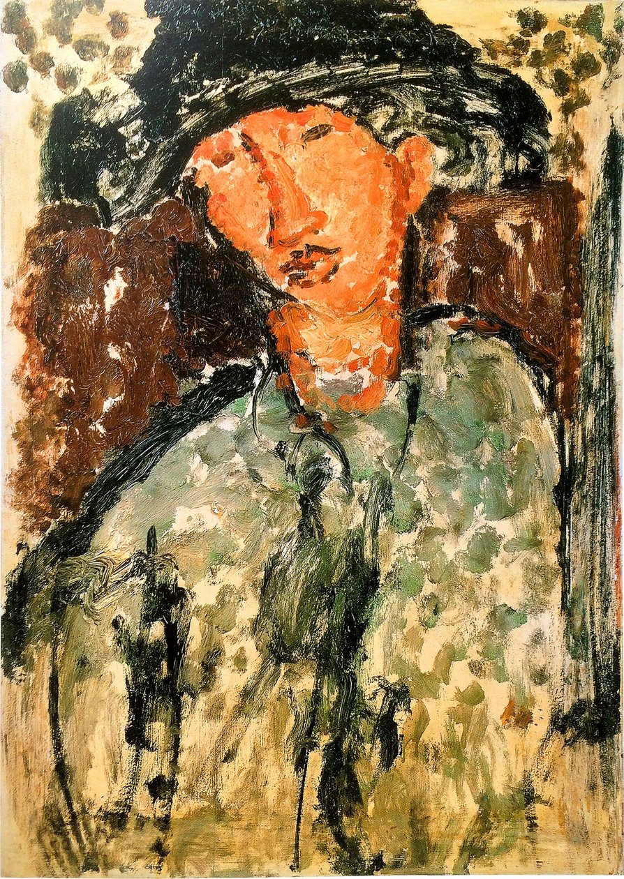 Portræt af Chaim Soutine 1893-1943. af Amedeo Modigliani