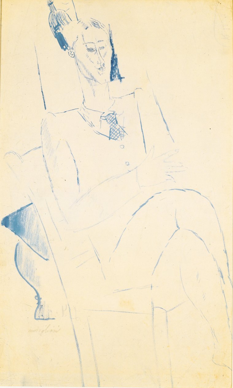 Portræt af Jean Cocteau, ca. 1916 af Amedeo Modigliani