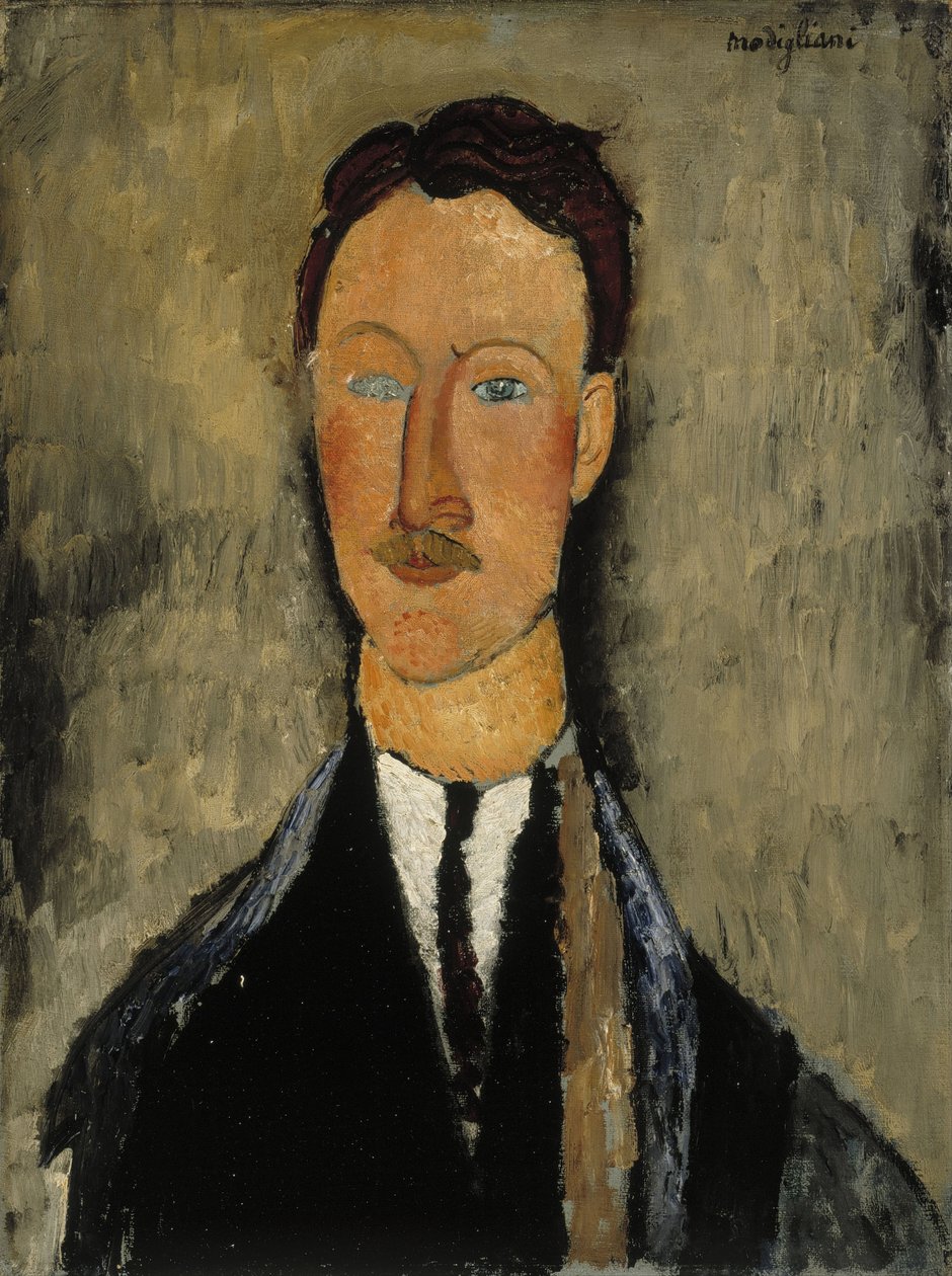 Portræt af Leopold Survage (1879-1968) - Peinture de Amedeo Modigliani af Amedeo Modigliani