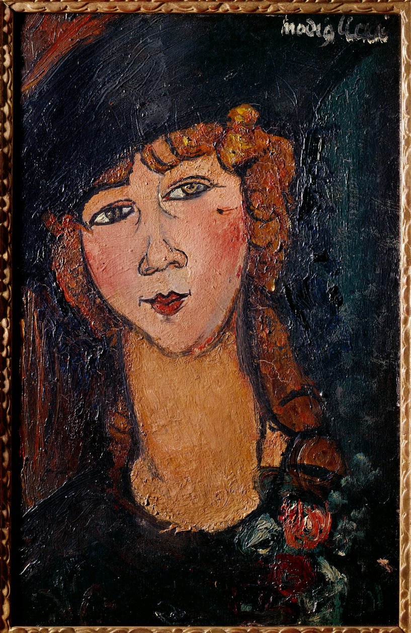 Portræt af Lolotte-maleri af Amedeo Modigliani (1884-1920) 1917 søn. 0,35x0,55 m Paris, musee national d