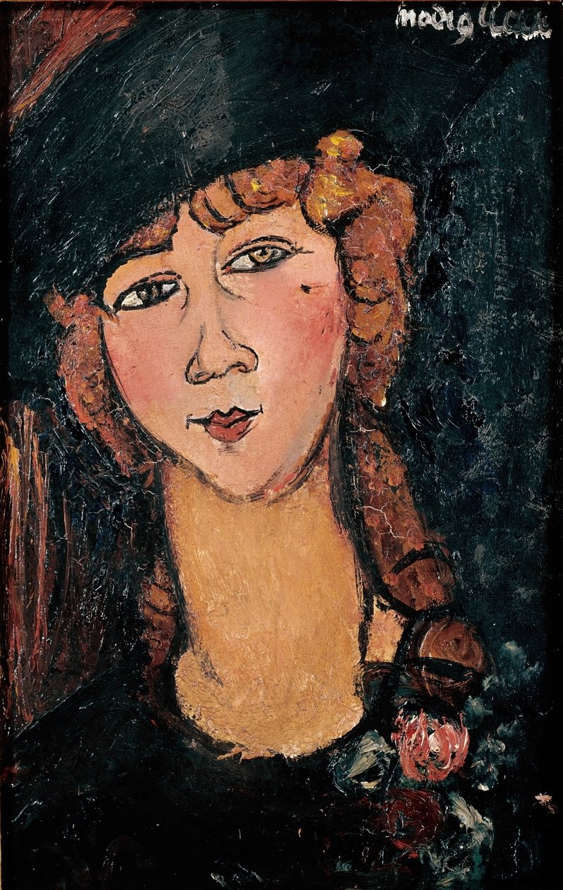 Portræt af Lolotte-maleri af Amedeo Modigliani (1884-1920) 1917 søn. 0,35x0,55 m Paris, musee national d