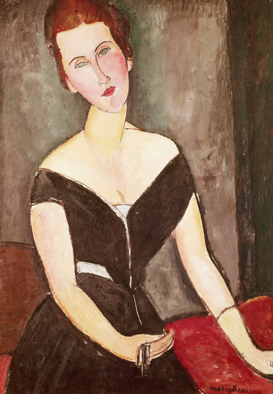 Portræt af Madame Georges Van Muyden, af Amedeo Modigliani (1884-1920), olie på lærred af Amedeo Modigliani