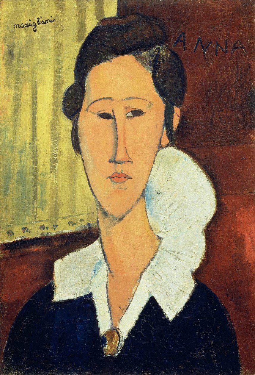 Portræt af Madame Hanka Zborowska, 1917 af Amedeo Modigliani