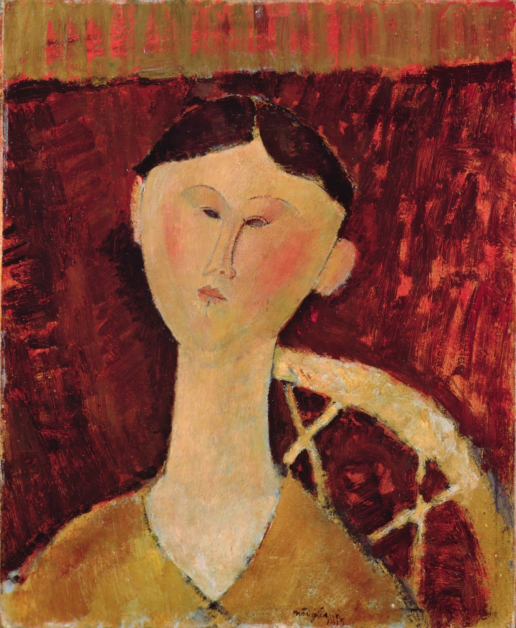 Portræt af fru Hastings, 1915 (olie på pap) af Amedeo Modigliani