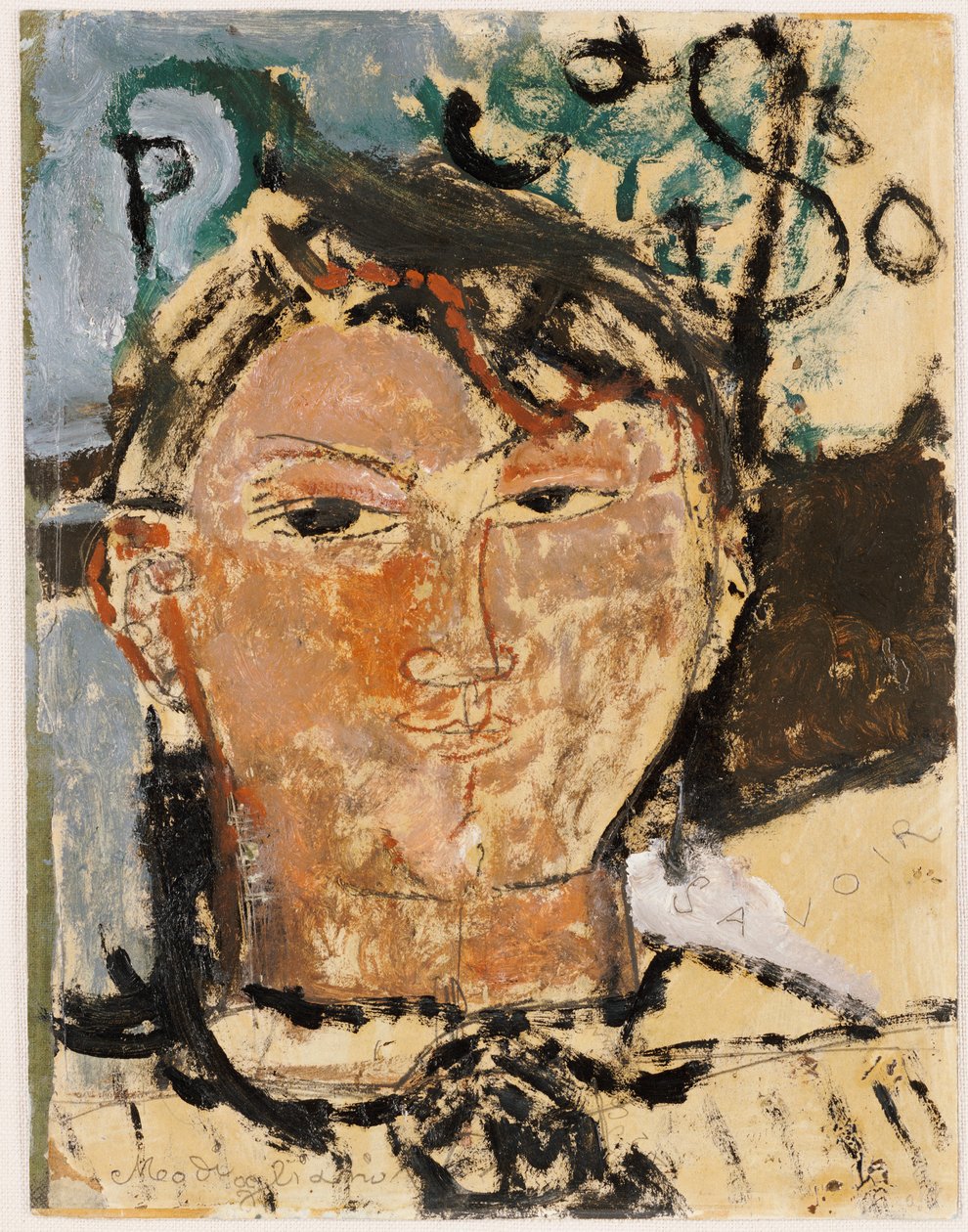 Portræt af Picasso, 1915 af Amedeo Modigliani