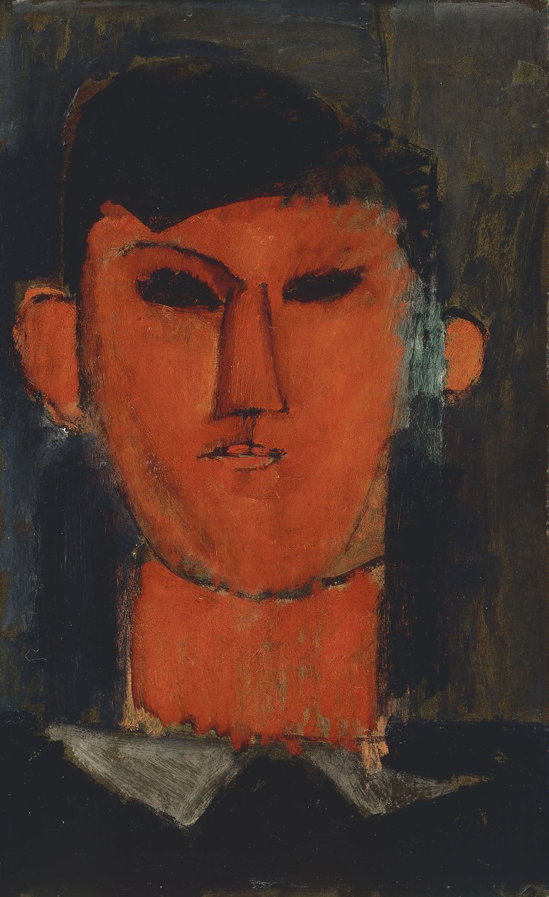 Portræt af Picasso; Portræt af Picasso, 1915 af Amedeo Modigliani