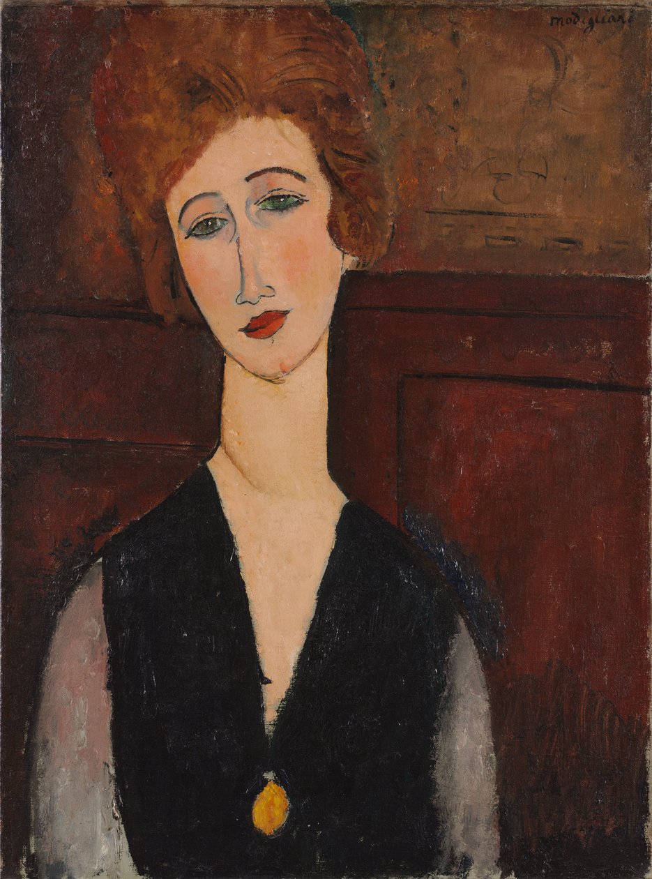 Portræt af en kvinde af Amedeo Modigliani