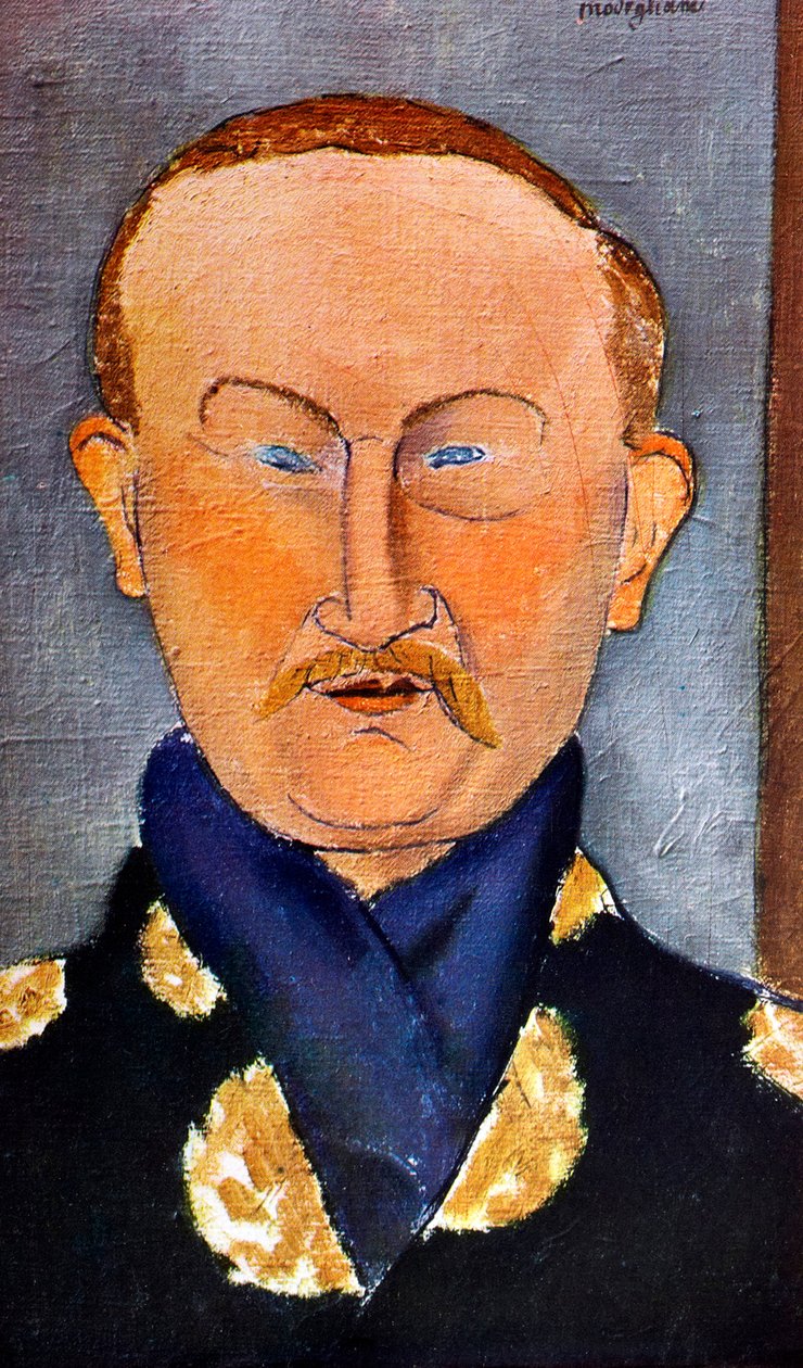 Portræt af maleren Léon Bakst 1866-1924, 1917 af Amedeo Modigliani