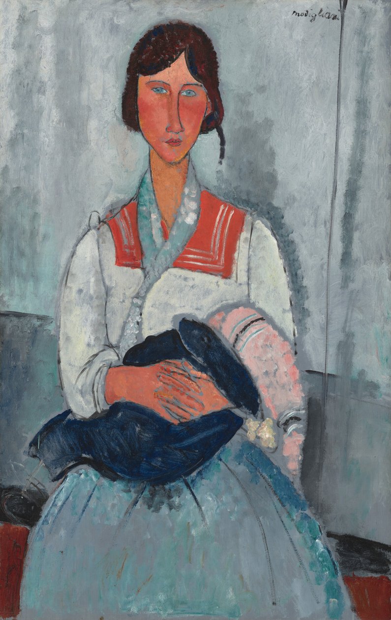 Romakvinde med baby af Amedeo Modigliani