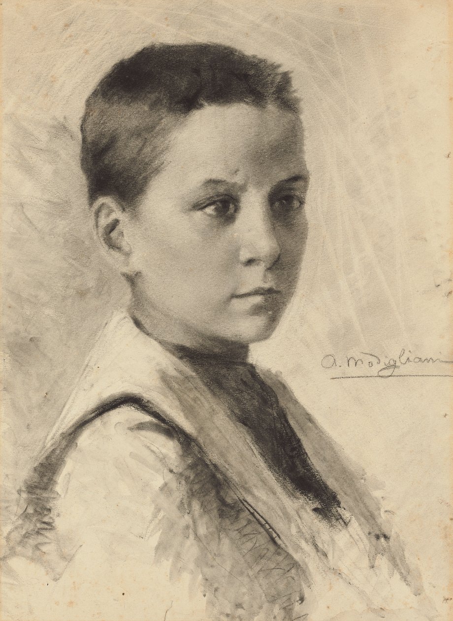Selvportræt, 1899 af Amedeo Modigliani