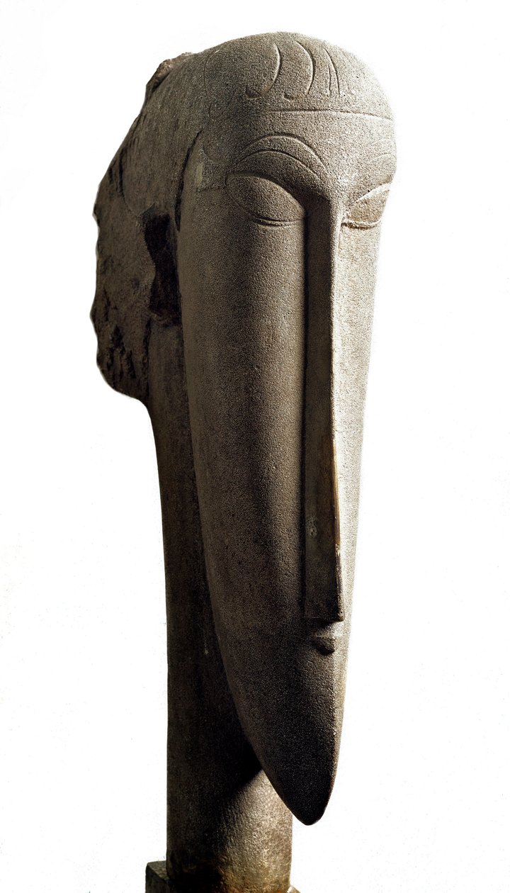 Hoved. Hoved. Skulptur af Amedeo Modigliani (1884-1920) af Amedeo Modigliani