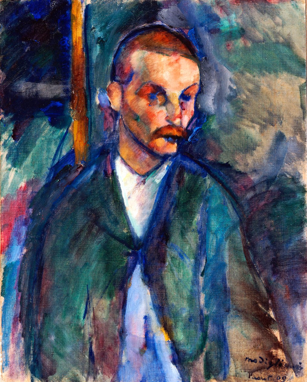 Tiggeren fra Livorno, august 1909 (olie på lærred) af Amedeo Modigliani