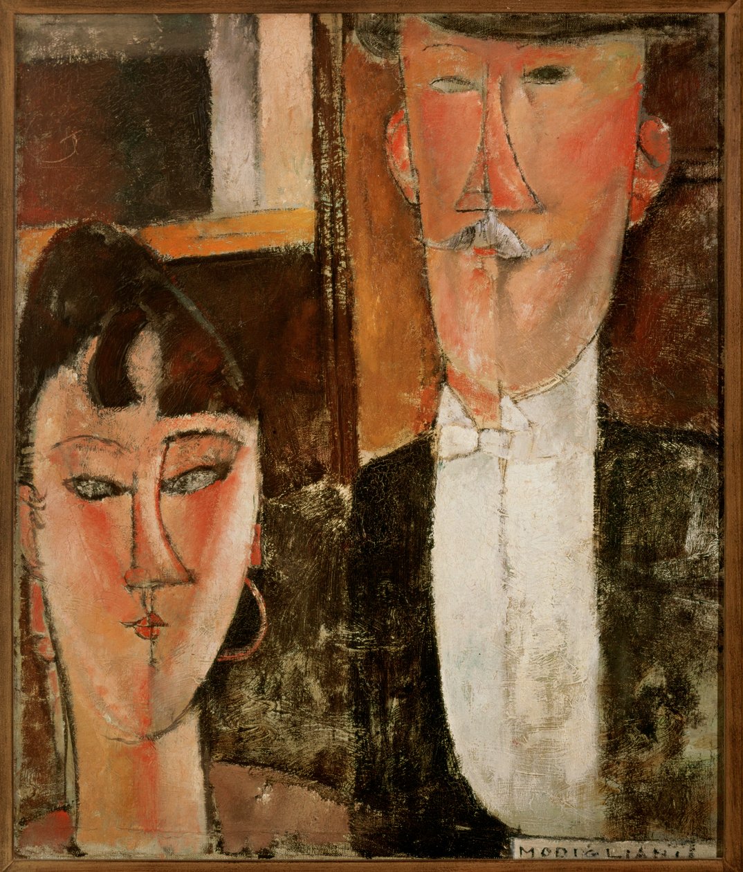 Den forlovede (olie på lærred) af Amedeo Modigliani