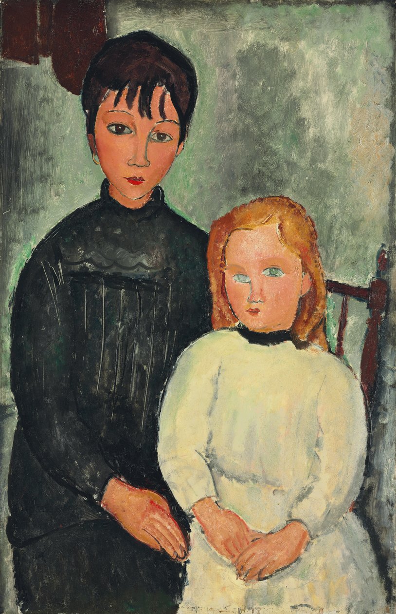 To piger; De to piger, 1918 af Amedeo Modigliani