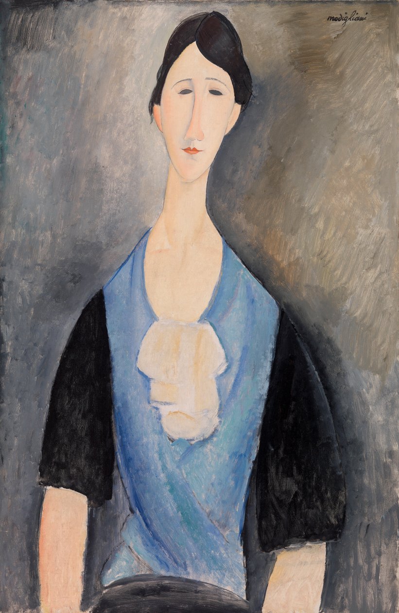 Kvinde i blåt af Amedeo Modigliani