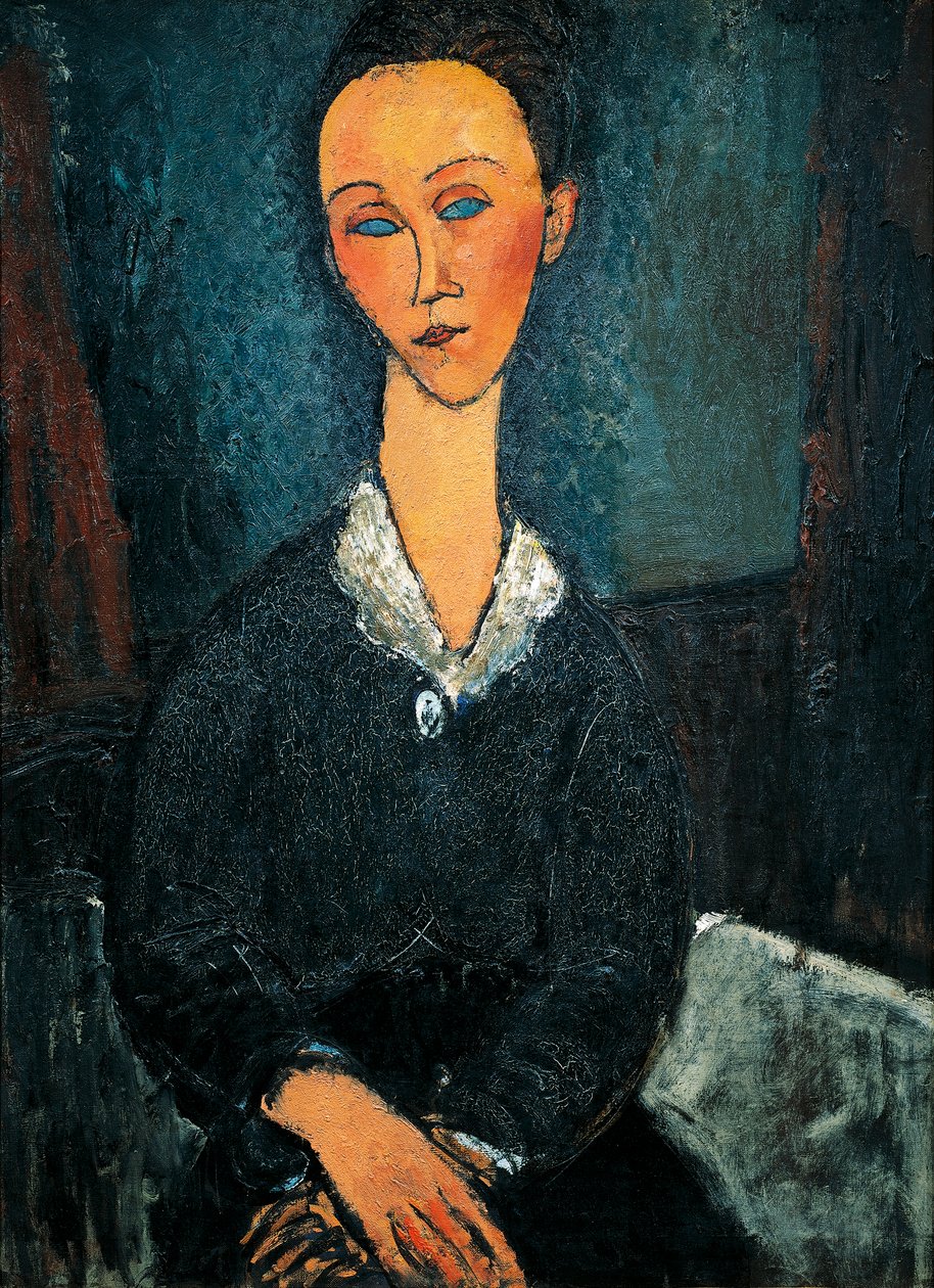 Kvinde i hvid krave, portræt af Lunia Czechowska af Amedeo Modigliani