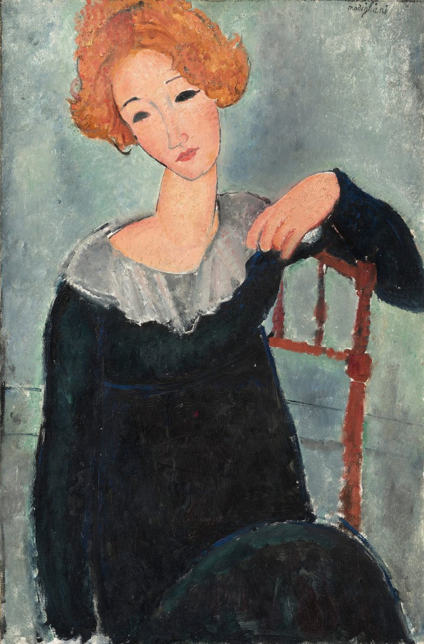Kvinde med rødt hår af Amedeo Modigliani