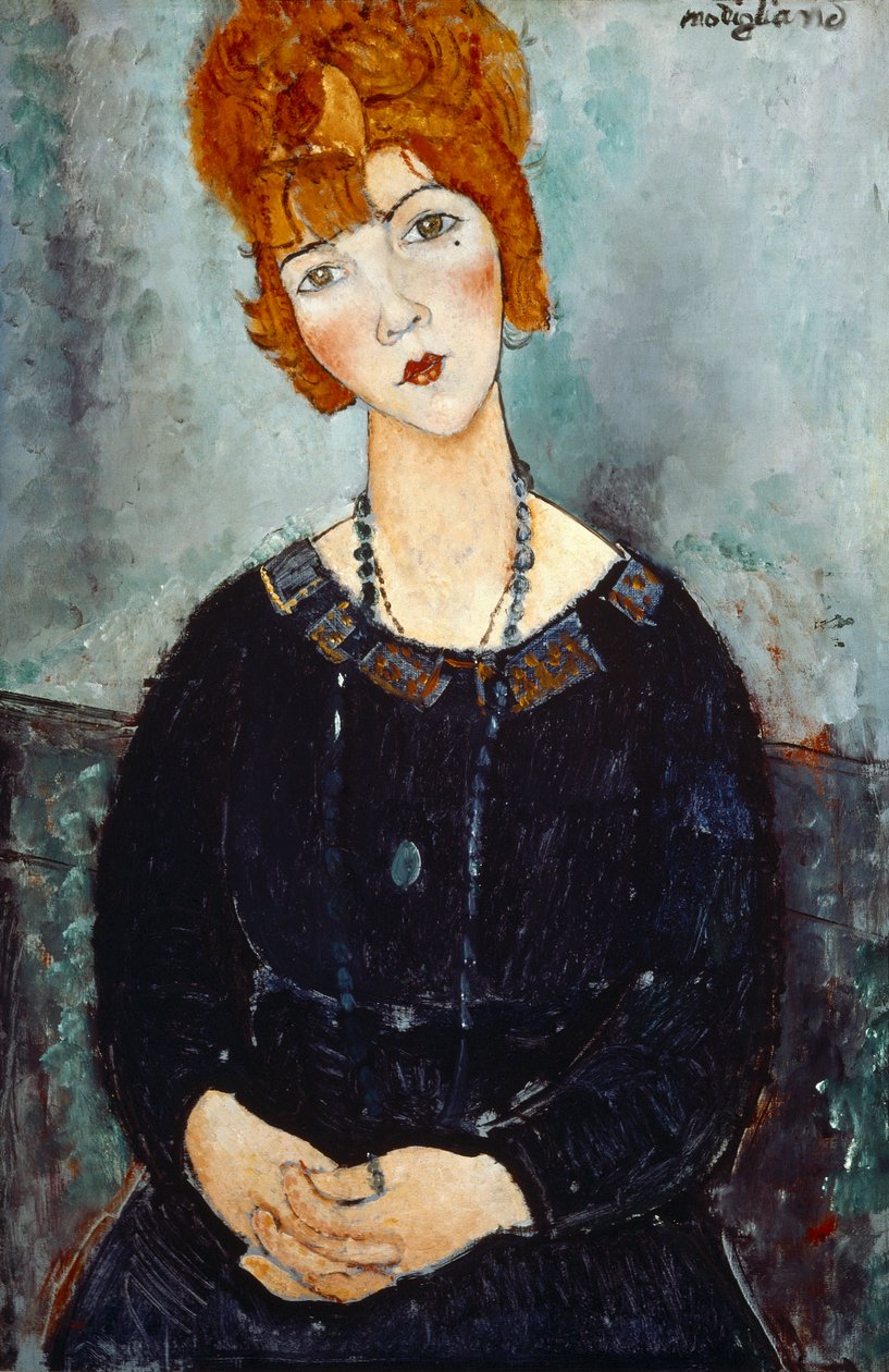 Kvinde med en halskæde, 1910 af Amedeo Modigliani