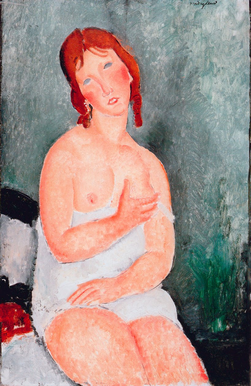 Ung kvinde i en skjorte, 1818 af Amedeo Modigliani
