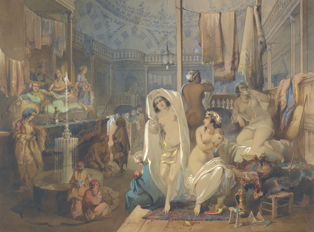 I Hammam, 1854 af Amedeo Preziosi