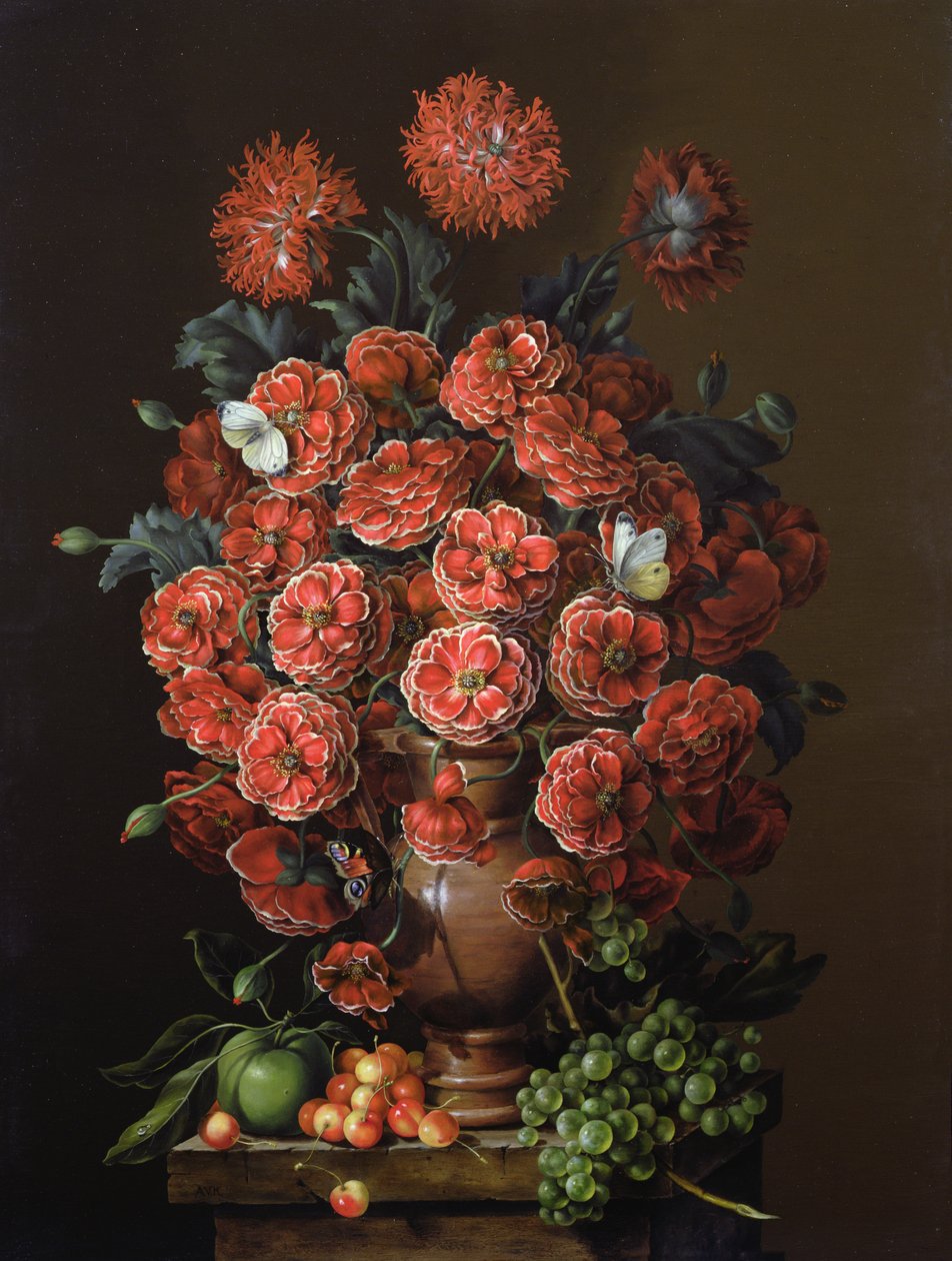 Valmuer i terracotta vase, 2000 af Amelia Kleiser