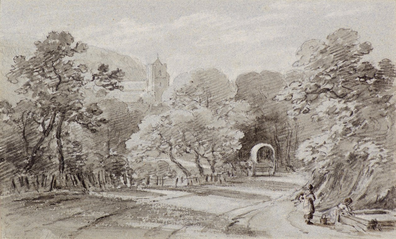 A Country Road, Hastings, ca. 1803 (kridt) af Amelia Long