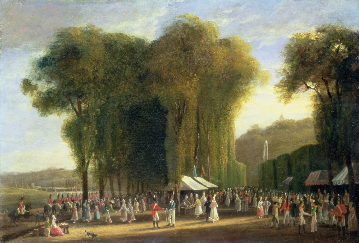 Jour de Fete ved St.Cloud: Britiske tropper på vagt, september 1815 (panel) af Amelia Long