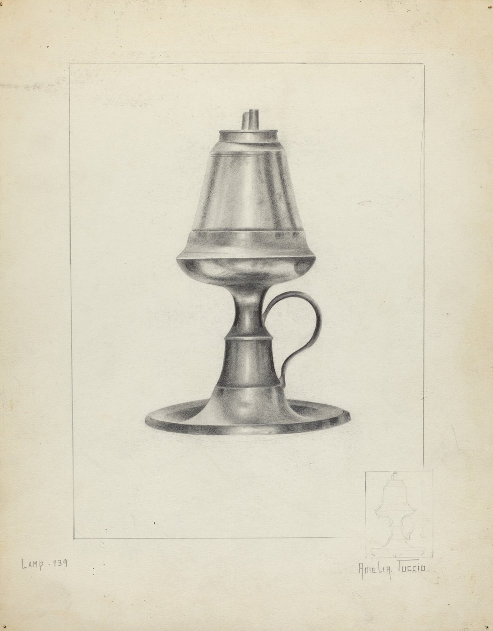 Camphen lampe af Amelia Tuccio