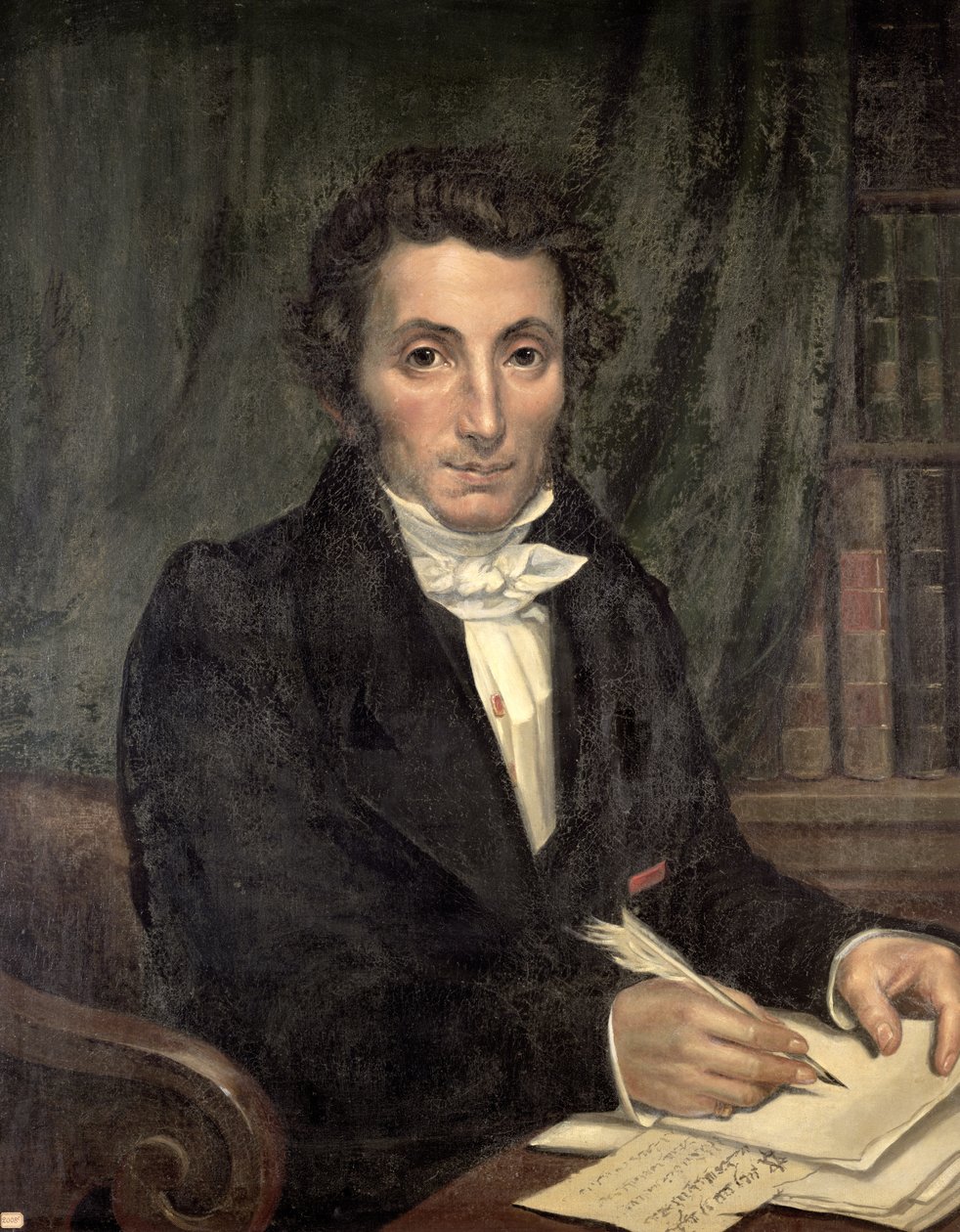 Portræt af Rene Caillie (1799-1838), fransk opdagelsesrejsende i det nordvestlige Afrika, 1830 af Amelie Legrand de Saint Aubin