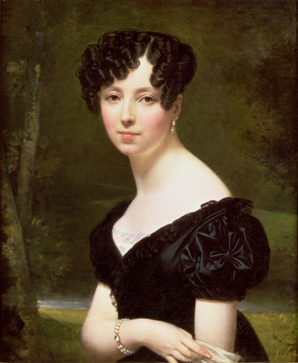 Portræt af baronesse Pontalba, 1841 af Amelie Legrand de St. Aubin