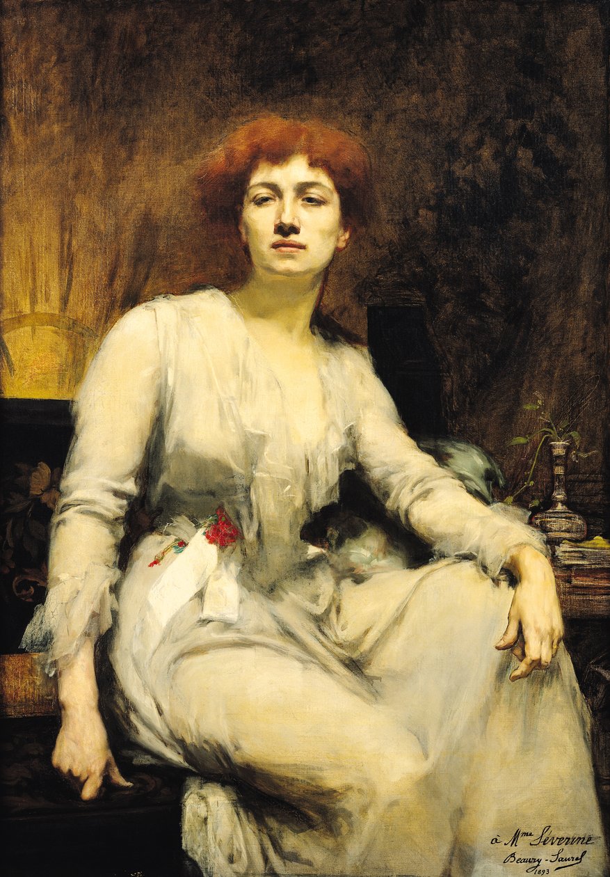 Portræt af Severine (1855-1929) 1893 af Amelie Beaury Saurel