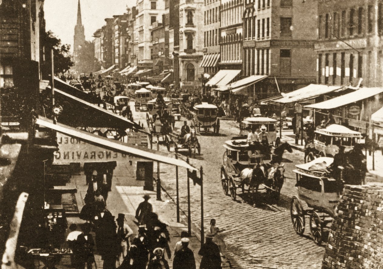 Broadway ved Duane Street, New York City, 1870 af American Photographer