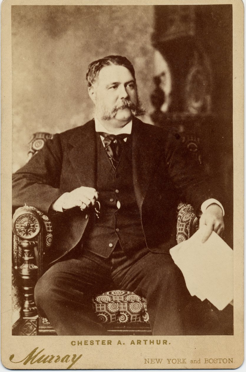 Chester Alan Arthur (1829-86), 21. præsident for USA, foto af Murray af Boston (albumfoto) af American Photographer