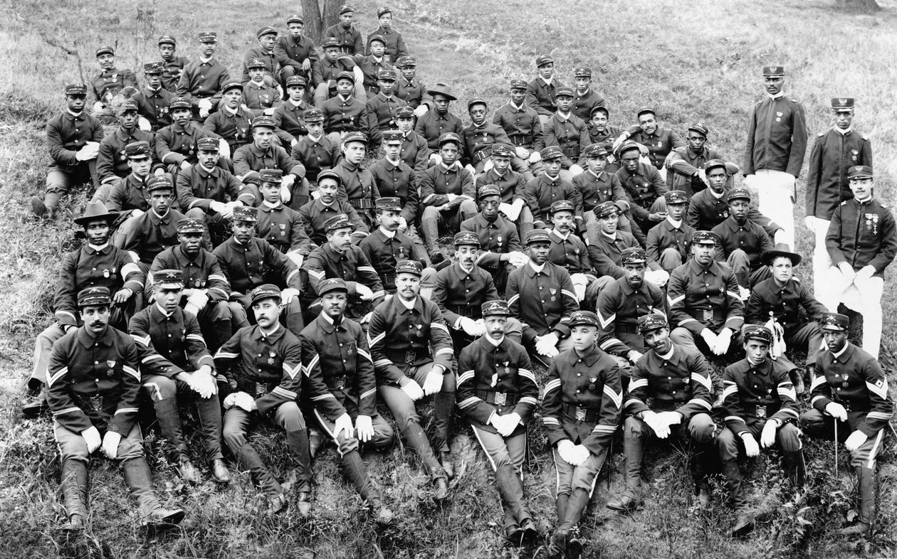 Kompagni D, 8. regiment af frivillige fra Illinois, ca. 1899 af American Photographer