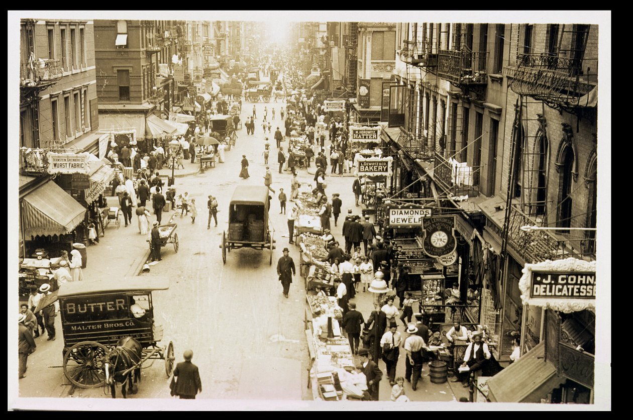 Østpå på Rivington og Orchard Streets, 1905 af American Photographer