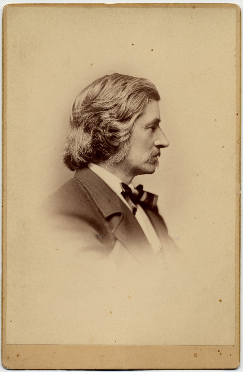 Franklin Benjamin Sanborn (1831-1917), amerikansk socialreformator, journalist samfundsforsker; foto af H G Smith, Boston (albumfoto) af American Photographer