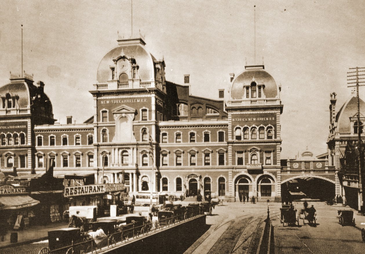 Grand Central Station på 42nd St. ved Park Ave., New York City, 1887 af American Photographer