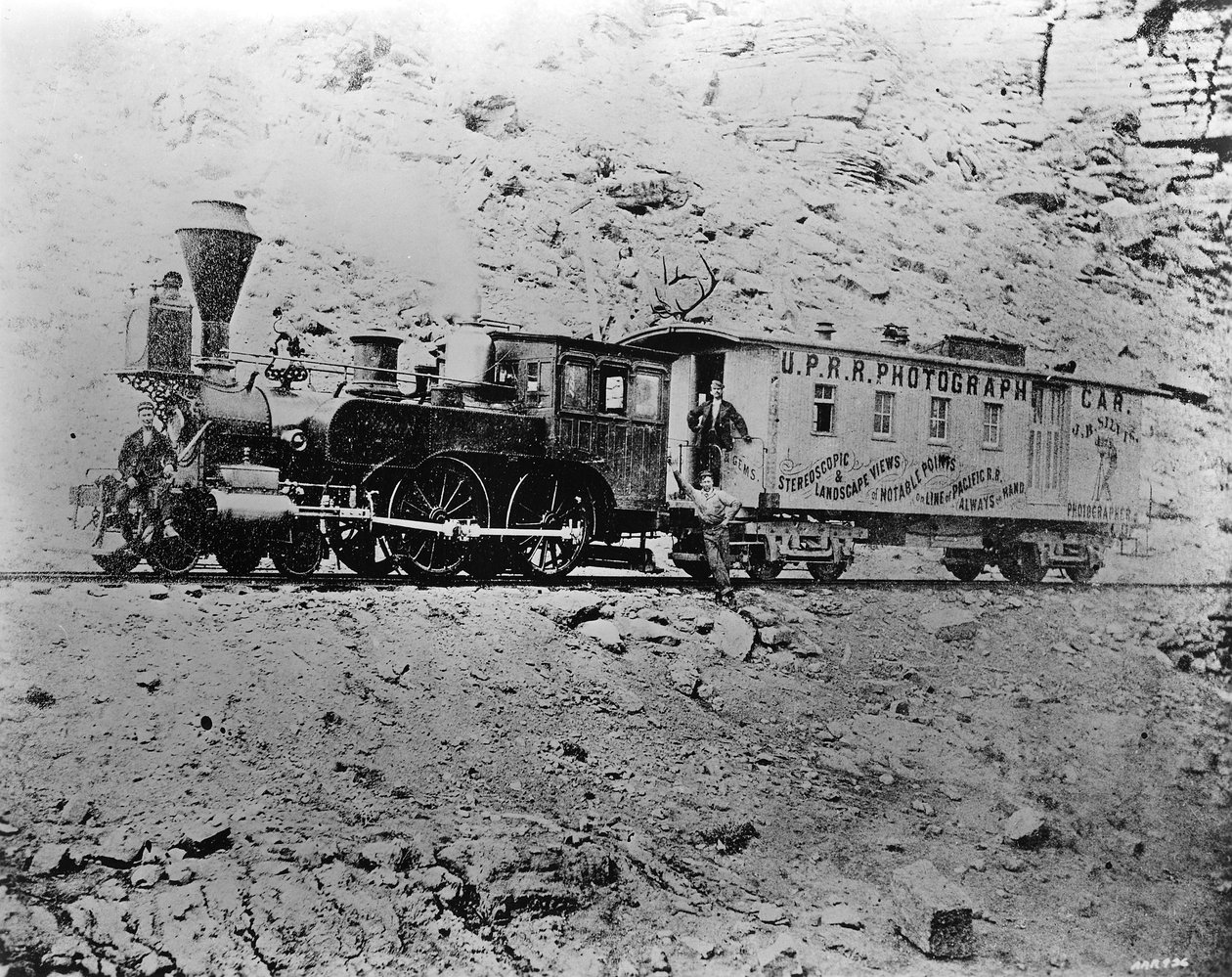 J.B. Silvis U.P.R.R.R. Fotovogn nær Point of Rocks, Wyoming, ca. 1868 af American Photographer