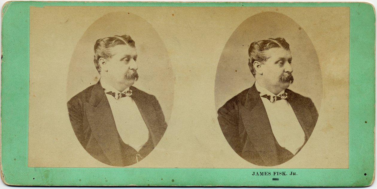 James Fisk (1834-72), amerikansk finansmand (stereofoto) af American Photographer