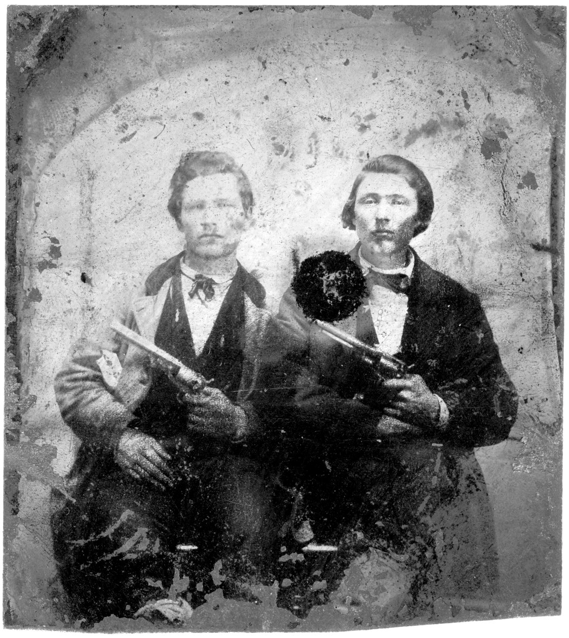 Jesse og Frank James, ca. 1866-76 af American Photographer