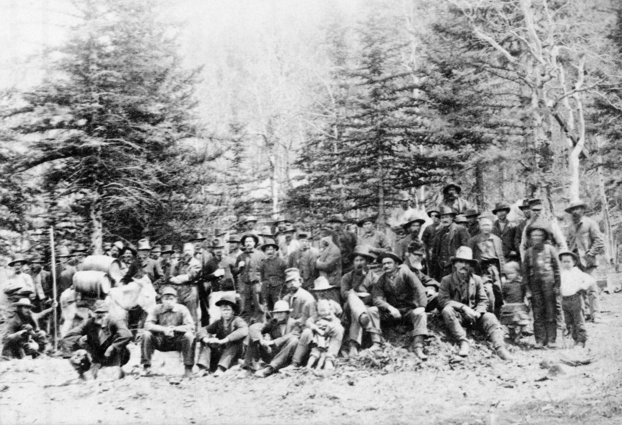 Minearbejdere i en minelejr i Colorado af American Photographer
