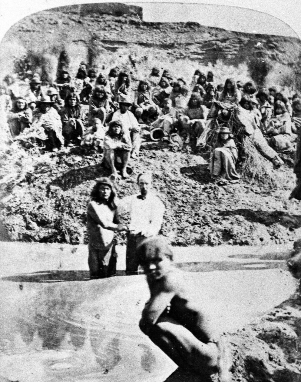 Mormondåb af indfødte amerikanere, ca. 1875 af American Photographer