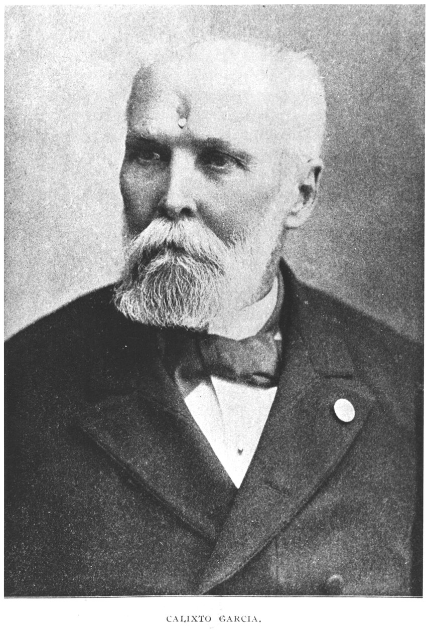 Portræt af Calixto Garcia (1839-98) fra The Story of Cuba af Murat Halstead, udgivet 1898 af American Photographer