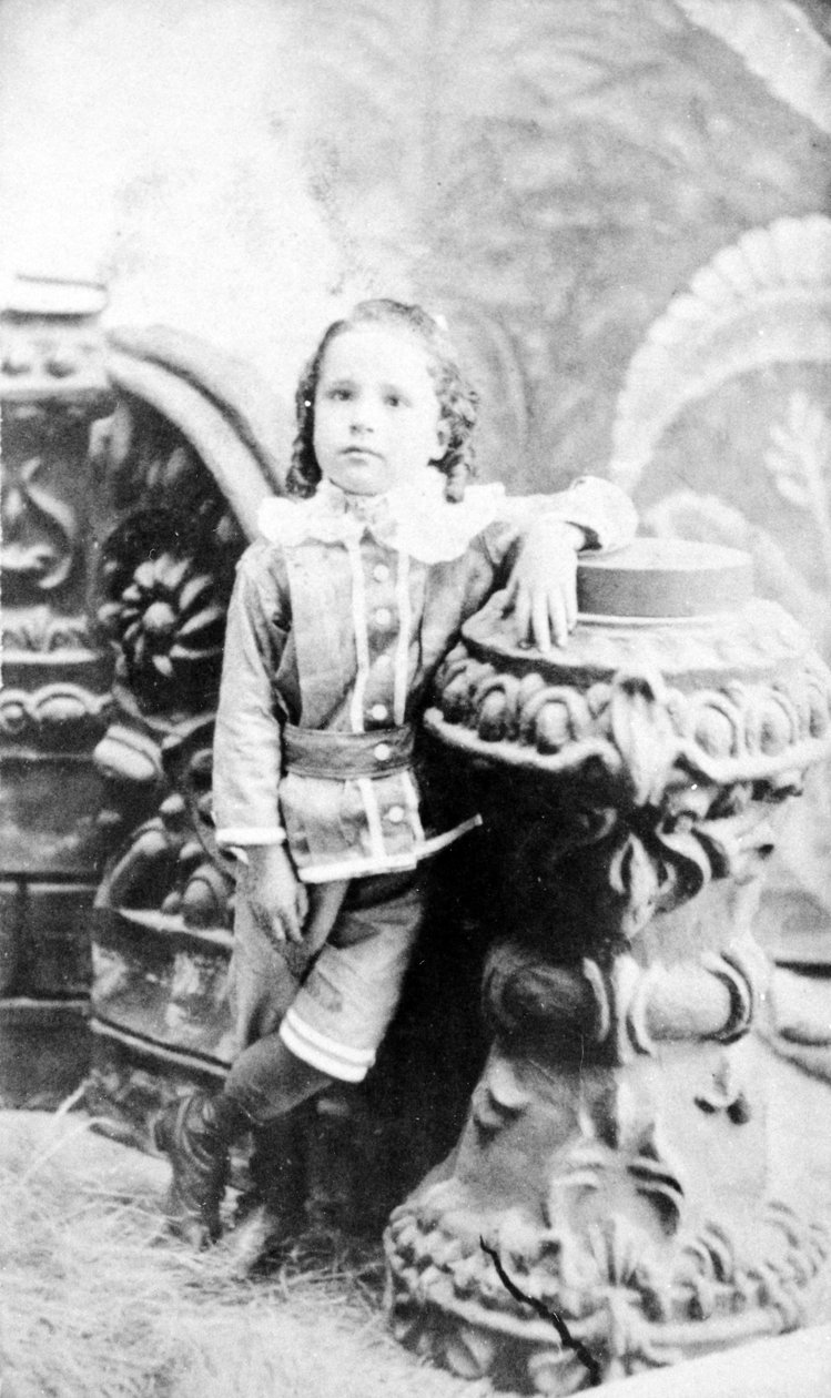Portræt af en ung pige, ca. 1860 af American Photographer
